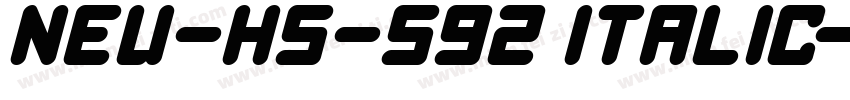 NEU-H5-S92 Italic字体转换